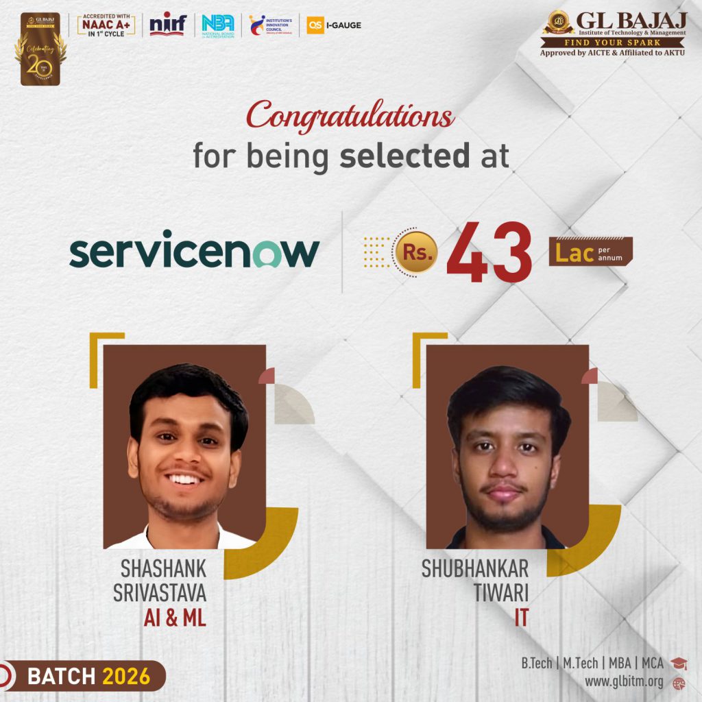 GL Bajaj | Top B.Tech College in Delhi NCR with 40+ LPA Packages