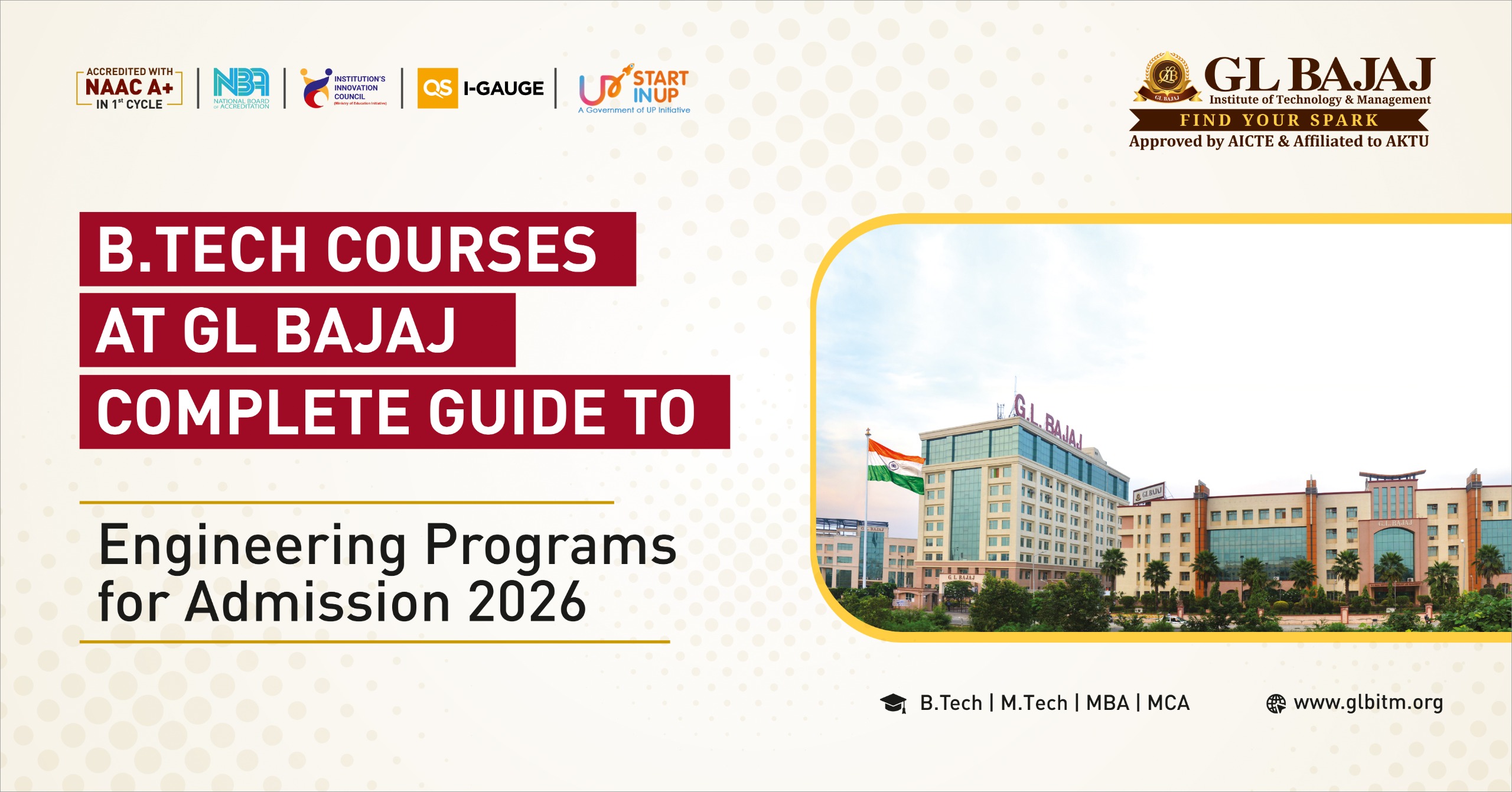 B.Tech Courses at GL Bajaj: Complete Guide to Engineering Programs for Admission 2026