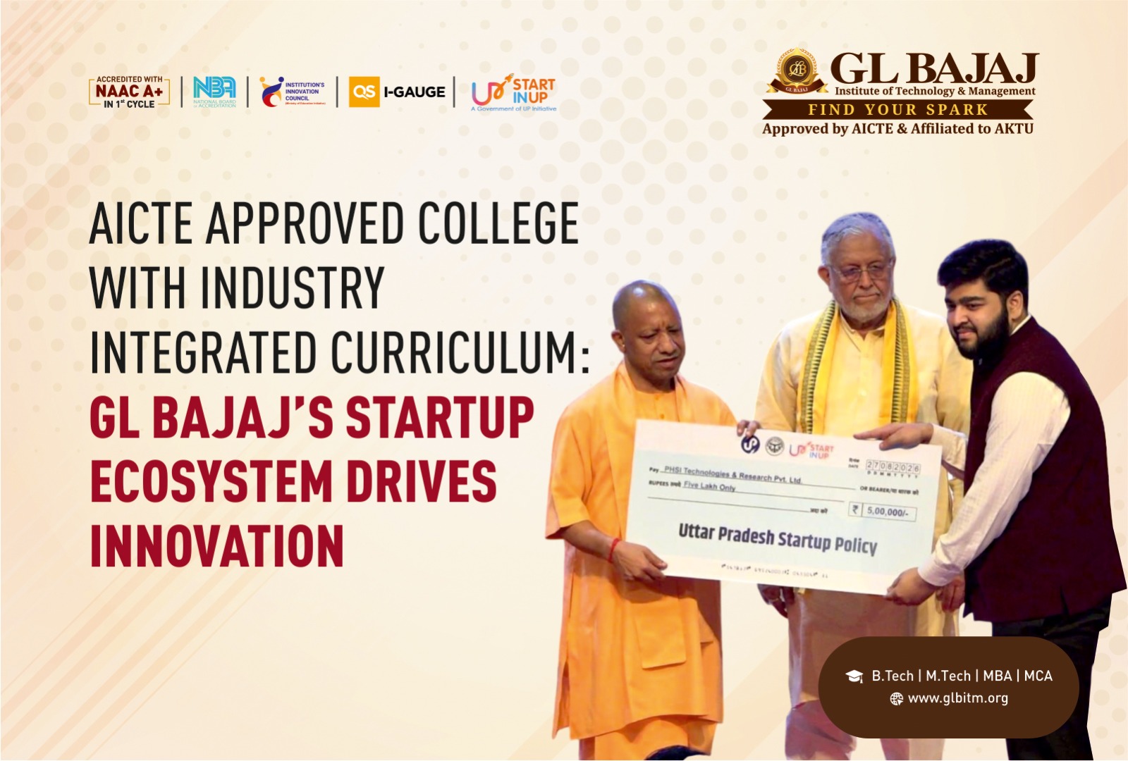 AICTE Approved College with Industry Integrated Curriculum: GL Bajaj’s Startup Ecosystem Drives Innovation