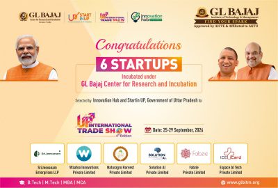 GL Bajaj Startups Selected for UP International Trade Show 2026