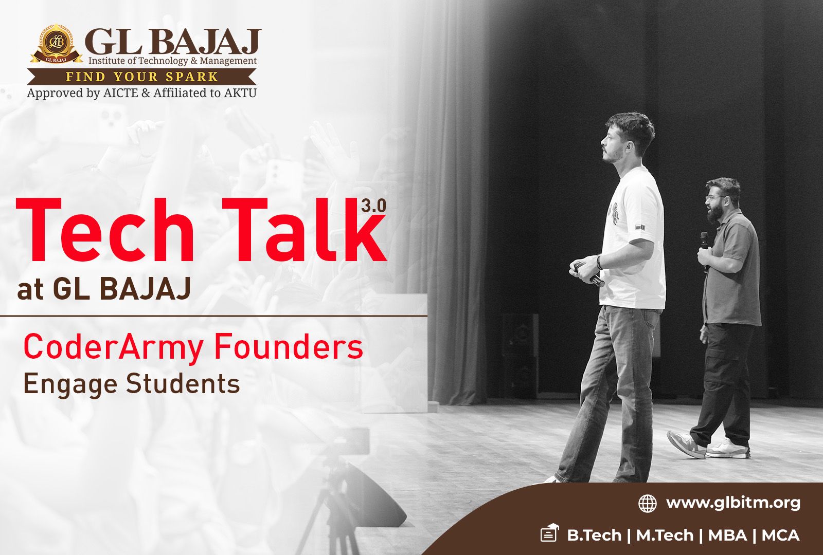 Tech Talk 3.0 at GL Bajaj: CoderArmy Founders Engage Students in a Power Packed Technology Session