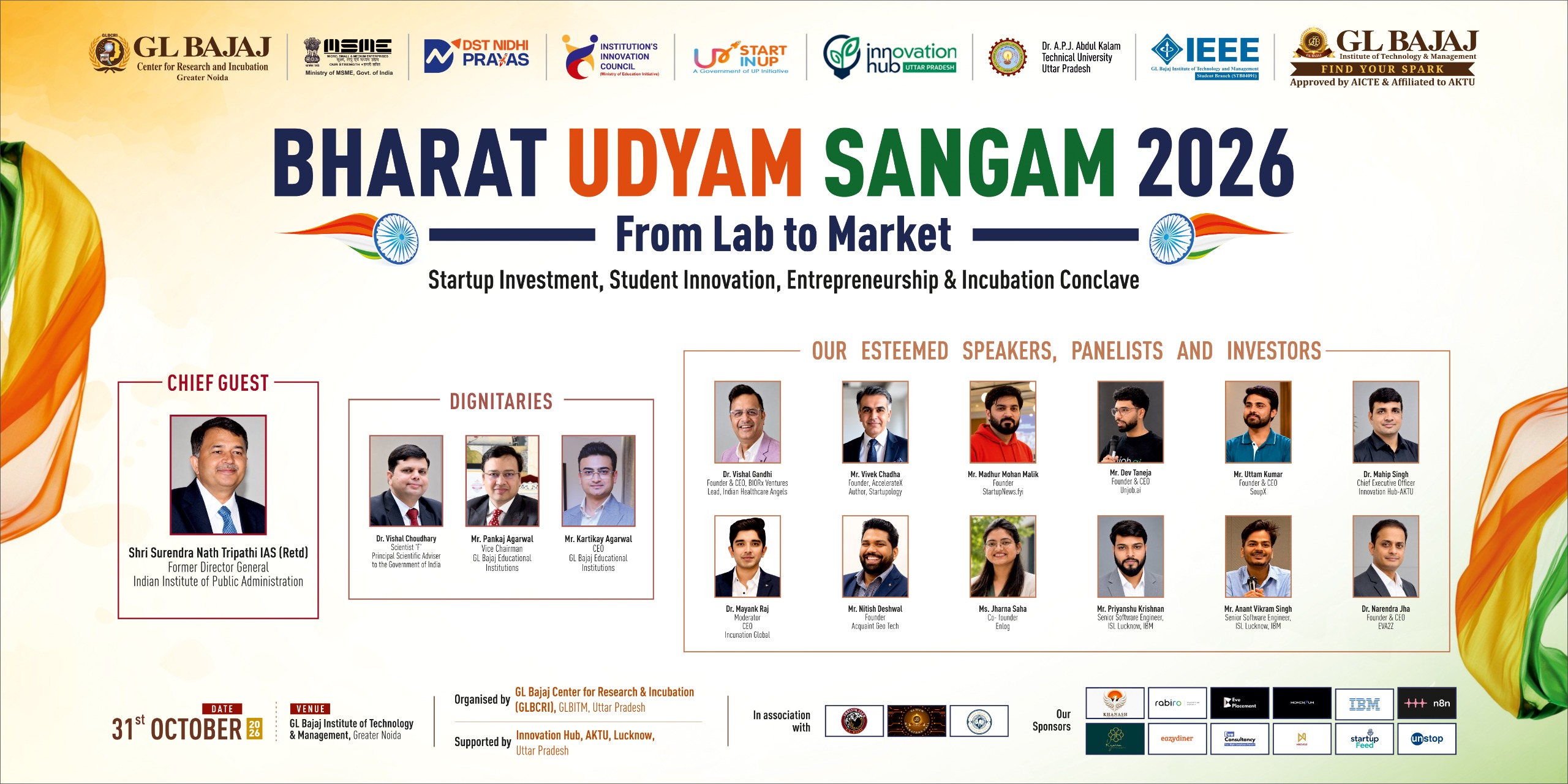 BHARAT UDYAM SANGAM 2026: From Lab to Market Connecting Ideas, Investors and Entrepreneurs at GL Bajaj